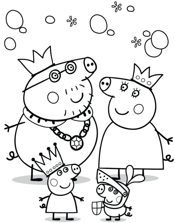 600x764 Peppa Pig Coloring Page Pig Birthday Coloring Pages Peppa Pig