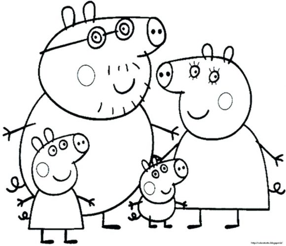 580x500 Coloring Pages ~ Peppa Pig Coloring Page Free Pages To Print