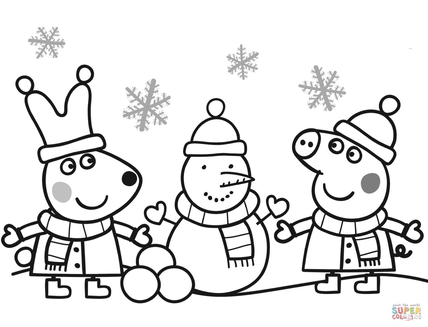 1409x1076 Crammed Pig Coloring Pages Free Peppa Copy