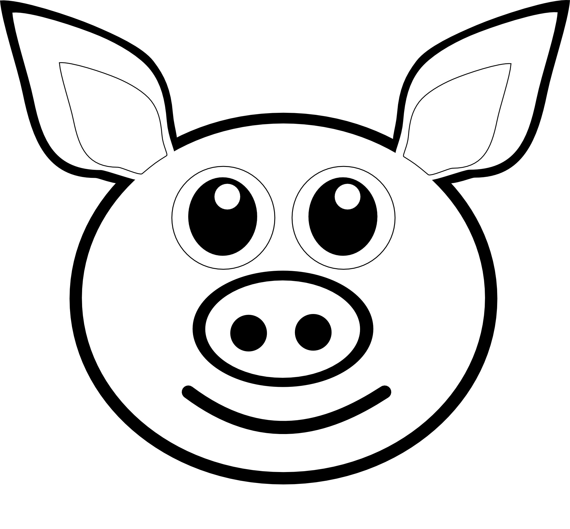 Pig Face Coloring Page Baby 1979x1838 Pig Face Coloring Page Baby