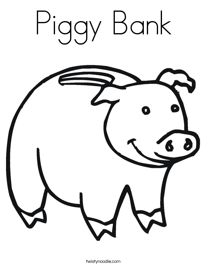 Piggy Bank Coloring Page 685x886 Piggy Bank Coloring Page