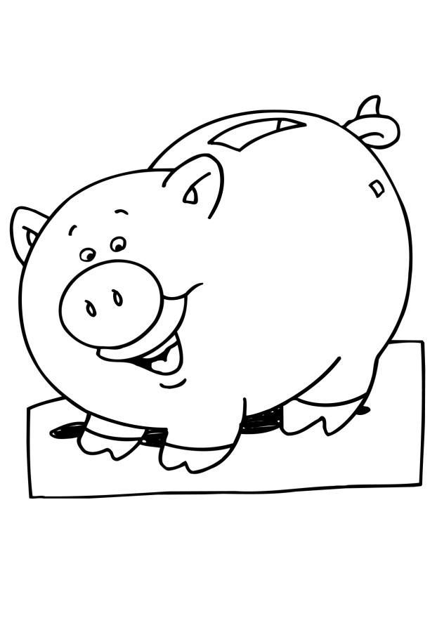 Coloring Page Piggy Bank 622x880 Coloring Page Piggy Bank