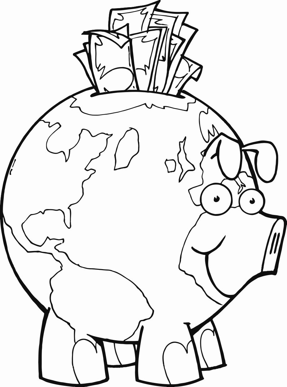 Earth Piggy Bank Printable Image Illustration Sketch For Earth 917x1235 Earth Piggy Bank Printable Image Illustration Sketch For Earth