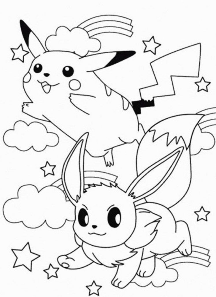 Coloring Pichu Pages Pikachu And General Of Mega Pokemon Ash Free 748x1024 Coloring Pichu Pages Pikachu And General Of Mega Pokemon Ash Free