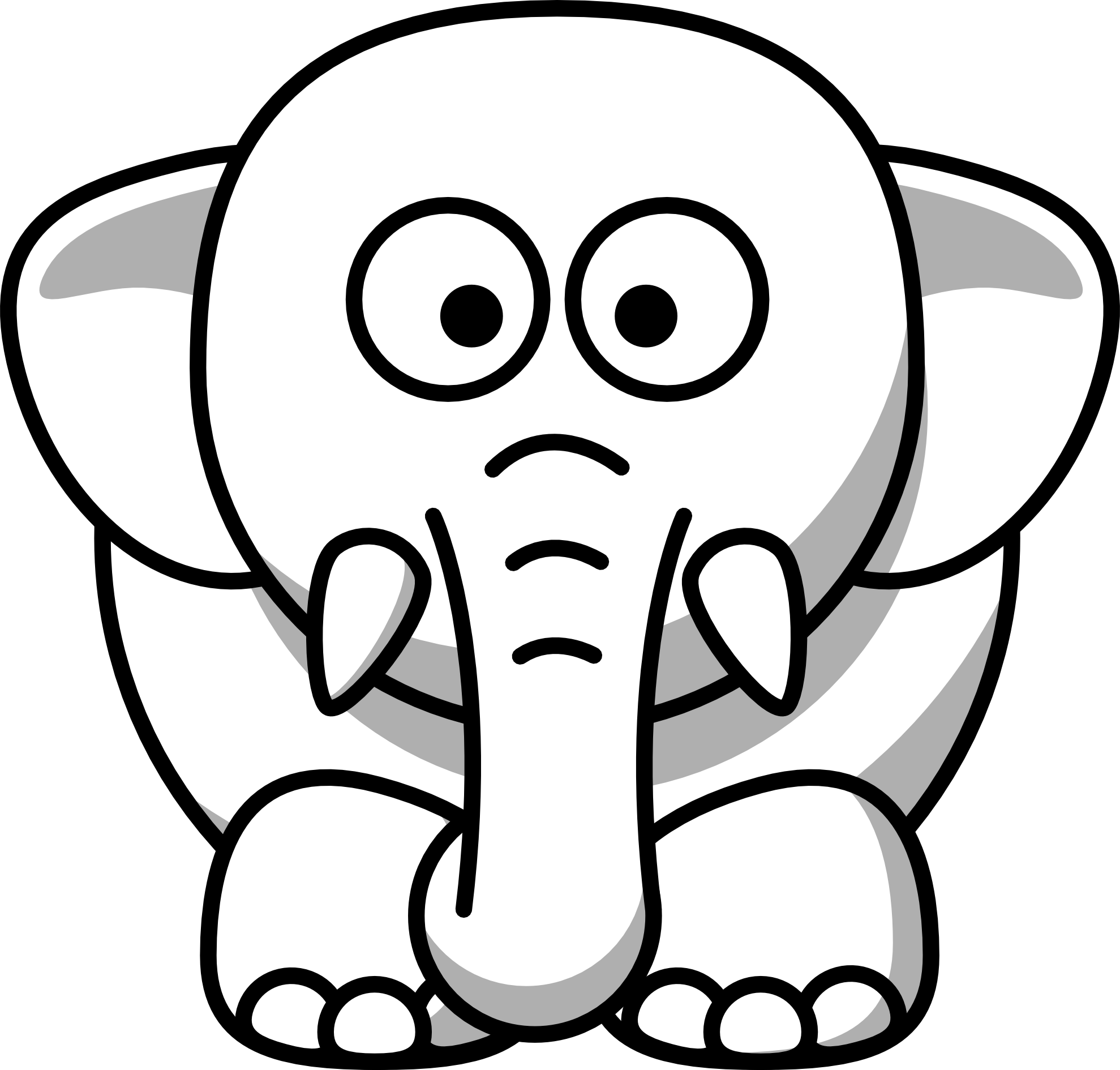 Interesting Pics Black And White Coloring Pages Elephant Animal 1979x1890 Interesting Pics Black And White Coloring Pages Elephant Animal