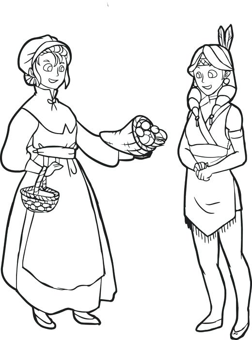 520x700 Indian Coloring Pages Printables Or Pilgrims Coloring Sheets 22