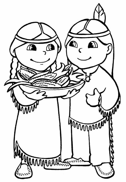 521x750 Pilgrim Indian Coloring Pages Free Printable Pilgrim And Indian
