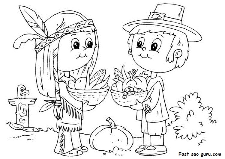 Pilgrim Coloring Pages Printable