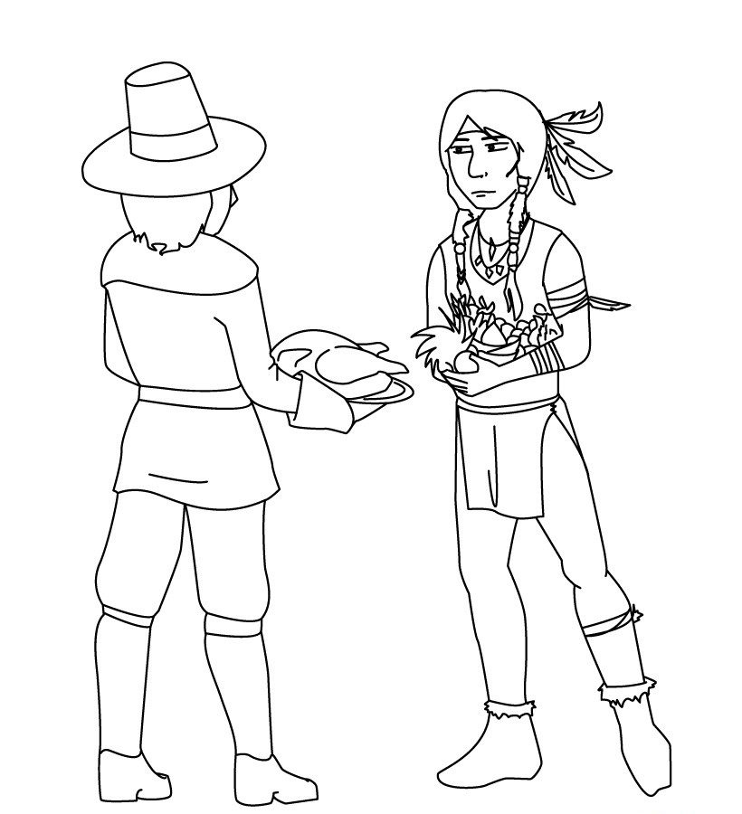 Thanksgiving Pilgrims And Indian Coloring Page Pages Mayflower 820x900 Thanksgiving Pilgrims And Indian Coloring Page Pages Mayflower