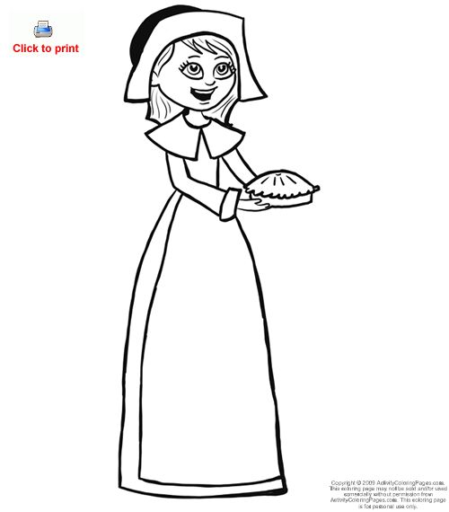 Pilgrim Coloring Pages 500x570 Pilgrim Coloring Pages