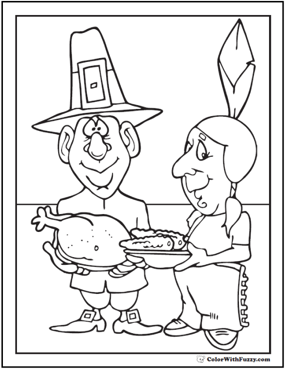 Pilgrim Hat Coloring Page