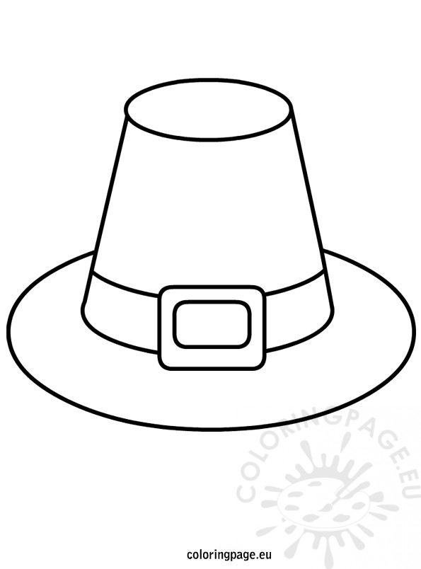Pilgrim Hat Coloring Page 595x804 Pilgrim Hat Coloring Page