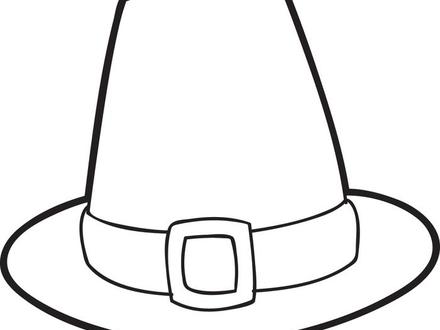 Pilgrim Hat Coloring Sheet 440x330 Pilgrim Hat Coloring Sheet