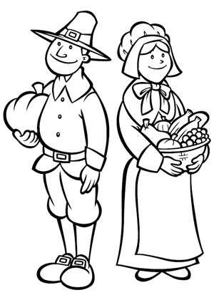Pilgrims Coloring Page For Kids Kids' Pilgrim Couple Coloring 300x414 Pilgrims Coloring Page For Kids Kids' Pilgrim Couple Coloring