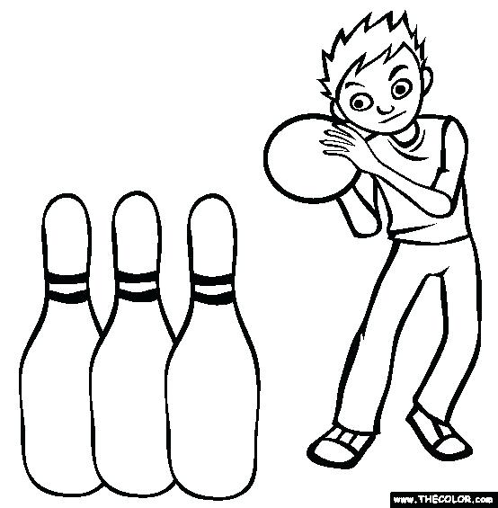554x565 Birthday Party Bowling Coloring Page Free Bowling Online Coloring