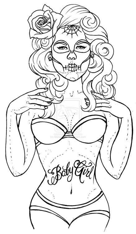 Pin Up Girl Coloring Pages 438x750 Pin Up Girl Coloring Pages