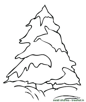 Trees Coloring Pages Pine Tree With Snow Coloring Page Autumn 359x424 Trees Coloring Pages Pine Tree With Snow Coloring Page Autumn