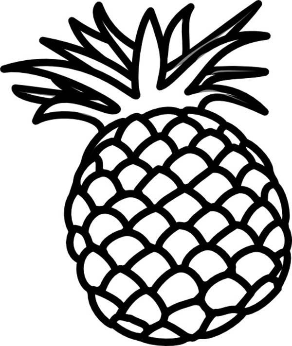 600x712 Philippines Queen Sweetest Pineapple Coloring Page