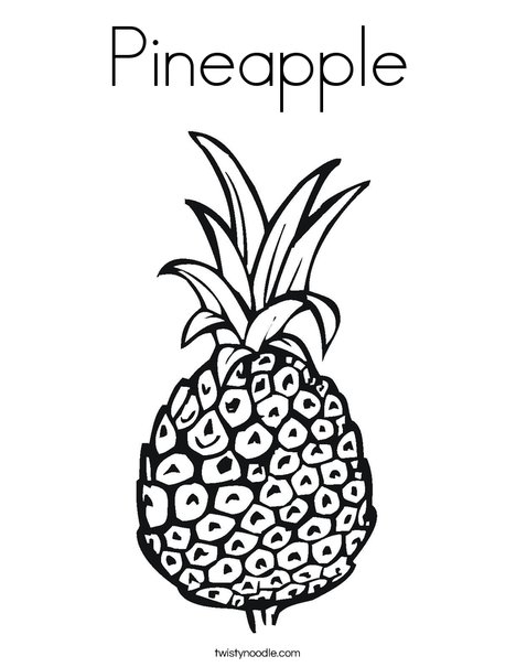 468x605 Pineapple Coloring Page