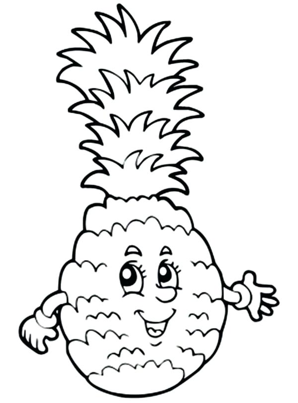 600x812 Pineapple Coloring Pages Free Angry Pineapple Coloring Pages