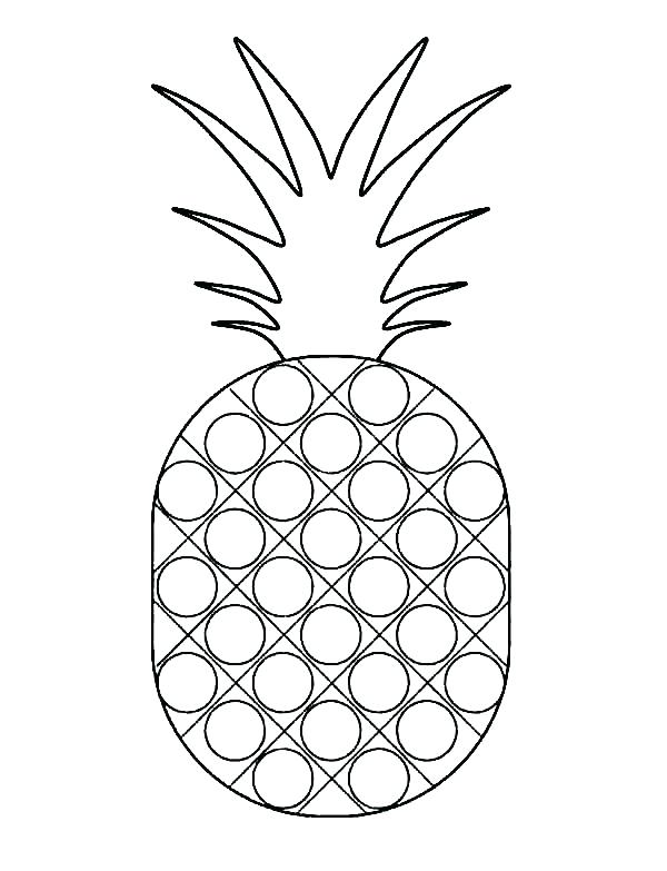 600x783 Pineapple Coloring Page Impair.co