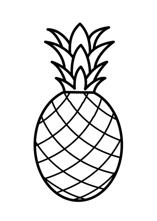 531x750 Coloring Page Pineapple