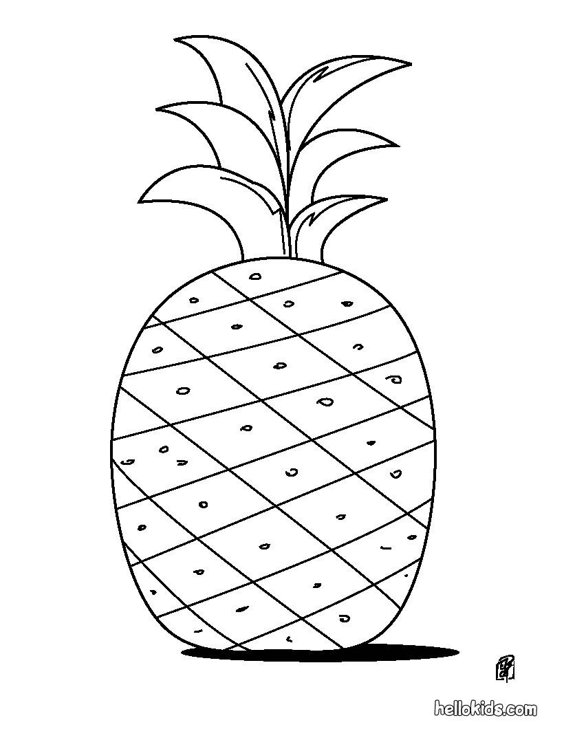 820x1060 Have Fun Coloring This Pineapple Coloring Page From Fruit Coloring