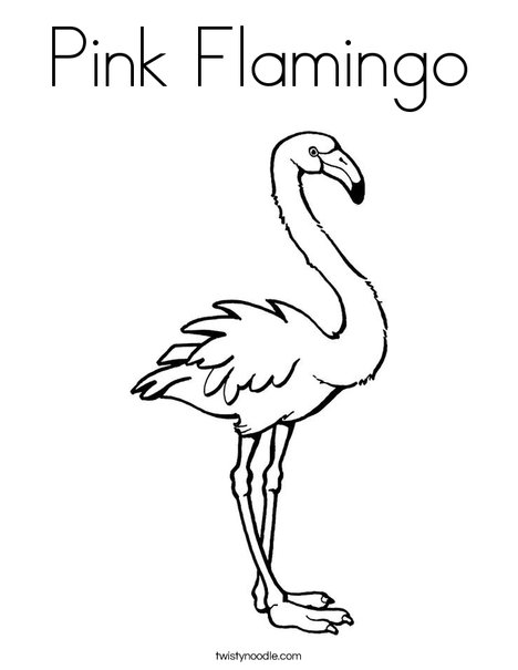 Pink Flamingo Coloring Page 468x605 Pink Flamingo Coloring Page