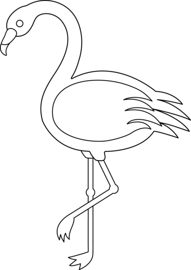Colorable Flamingo 389x550 Colorable Flamingo