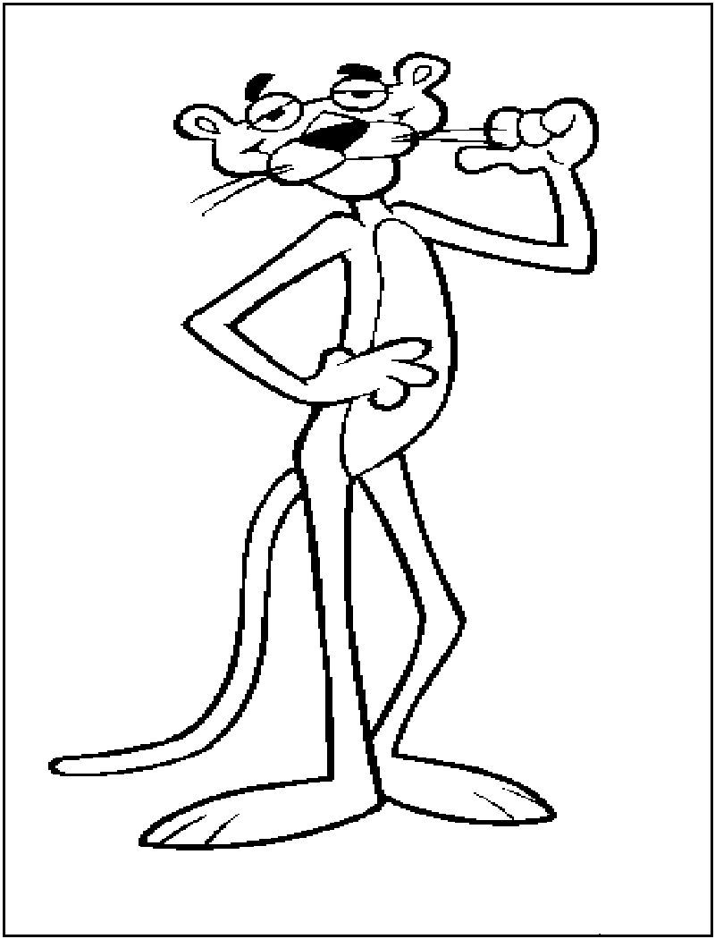 800x1050 Incredible Pink Panther Coloring Pages To Print For Kids Picture