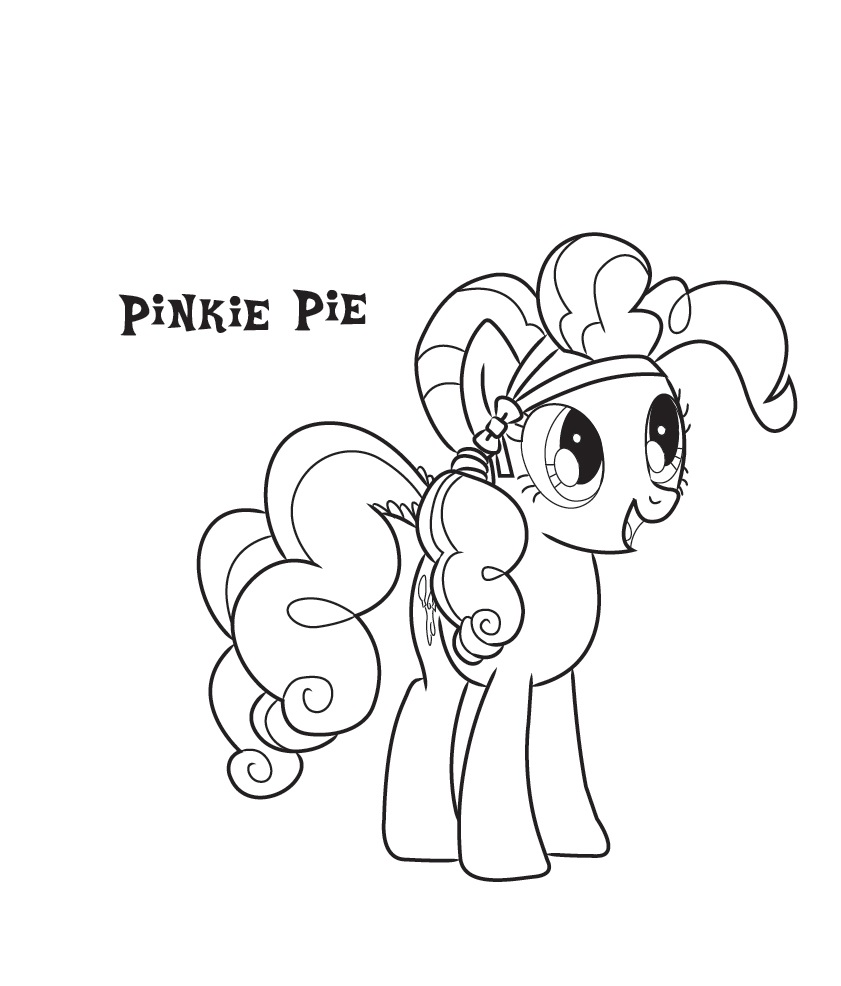 Pinkie Pie Pony Coloring Pages