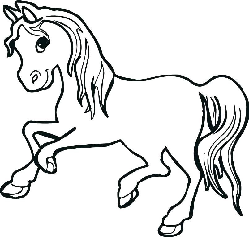 805x769 Realistic Horse Coloring Pages Horses Coloring Page Mustang Horse