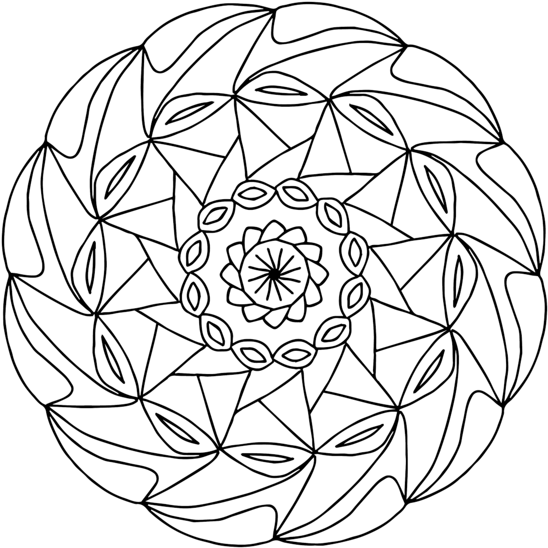 1100x1100 Pinwheel Coloring Page