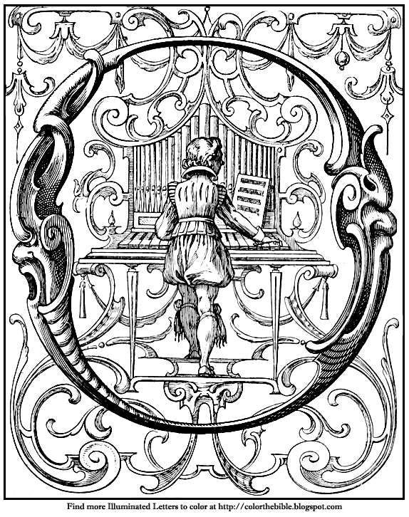 O Is For Organ Music Coloring Page Color The Bible 574x726 O Is For Organ Music Coloring Page Color The Bible