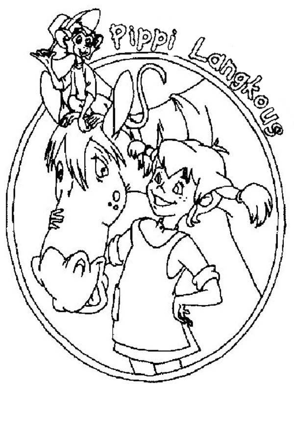 600x882 Pippi Longstocking Book Cover Coloring Pages Bulk Color