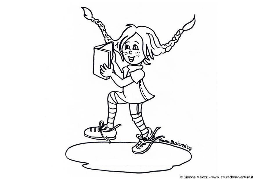 875x620 Coloring Page Pippi Longstocking