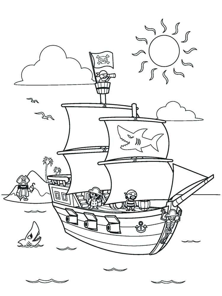 750x1000 Pirate Ship Coloring Page Pirate Ship Coloring Pages Pirate Ship