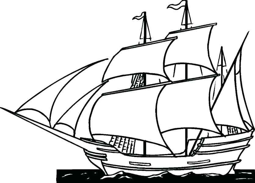 836x600 Pirate Ship Coloring Page Ships Coloring Pages To Print Preschool