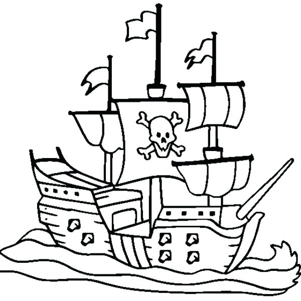 600x600 Coloring Pages Pirate Ship Awesome Pirate Ship Coloring In Picture