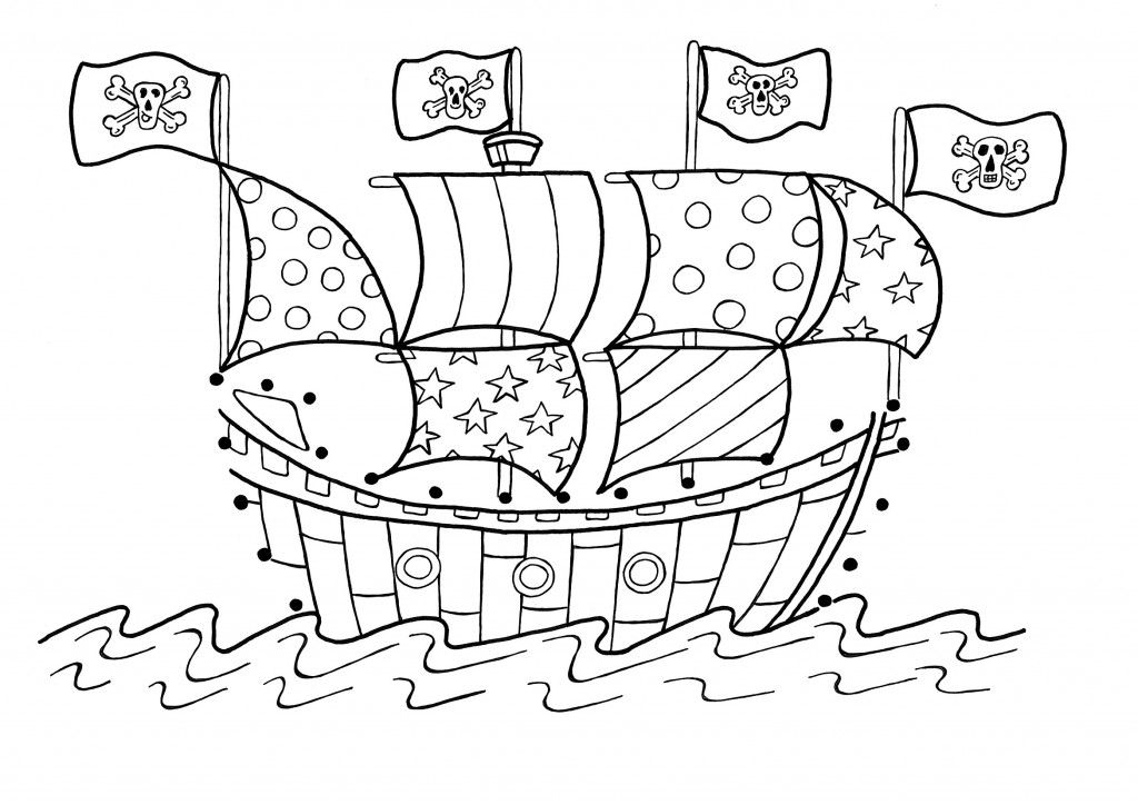 1024x724 Free Printable Pirate Coloring Pages For Kids Pirate Ships