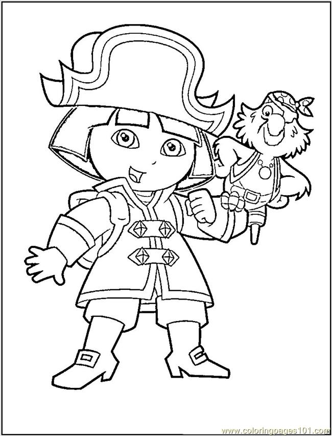 650x853 Dora The Pirate Coloring Page