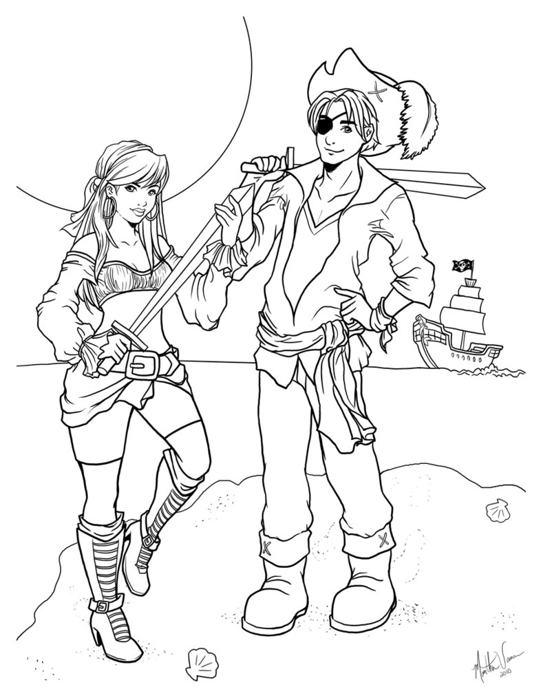 786x1017 Pirates Coloring Page By Mevart Studio