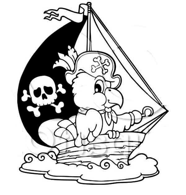 600x627 Free Printable Pirate Ship Coloring Pages Preschool To Tiny Paint