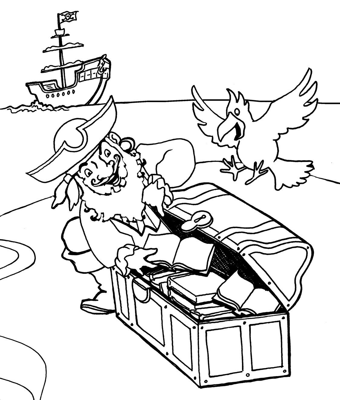 Pirate Coloring Pages Free Printable