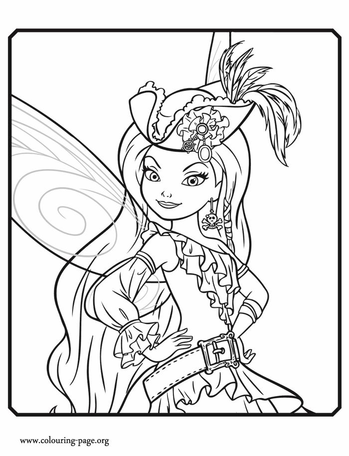 Pirate Fairy Coloring Pages