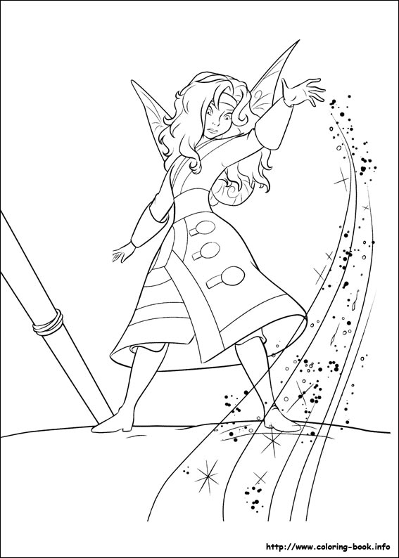 567x794 The Pirate Fairy Coloring Picture