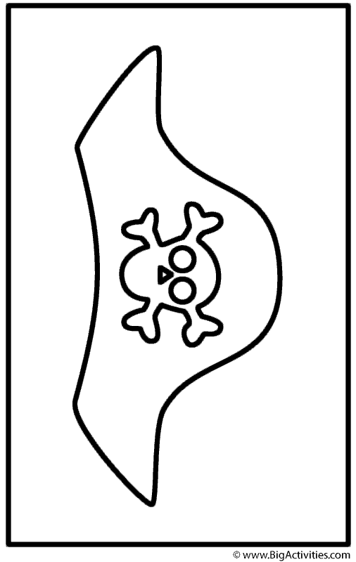 506x800 Pirate Flag With Hat (Landscape)