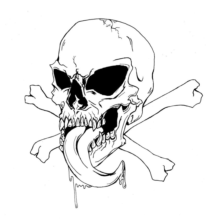 861x928 Skull And Crossbones Coloring Pages