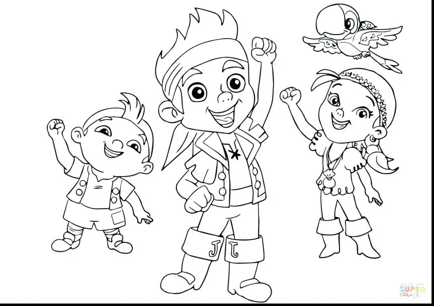 863x610 Jake And The Neverland Pirates Coloring Page Coloring Pages