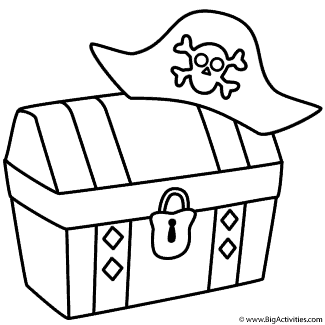 Treasure Chest With Pirate Hat 650x650 Treasure Chest With Pirate Hat
